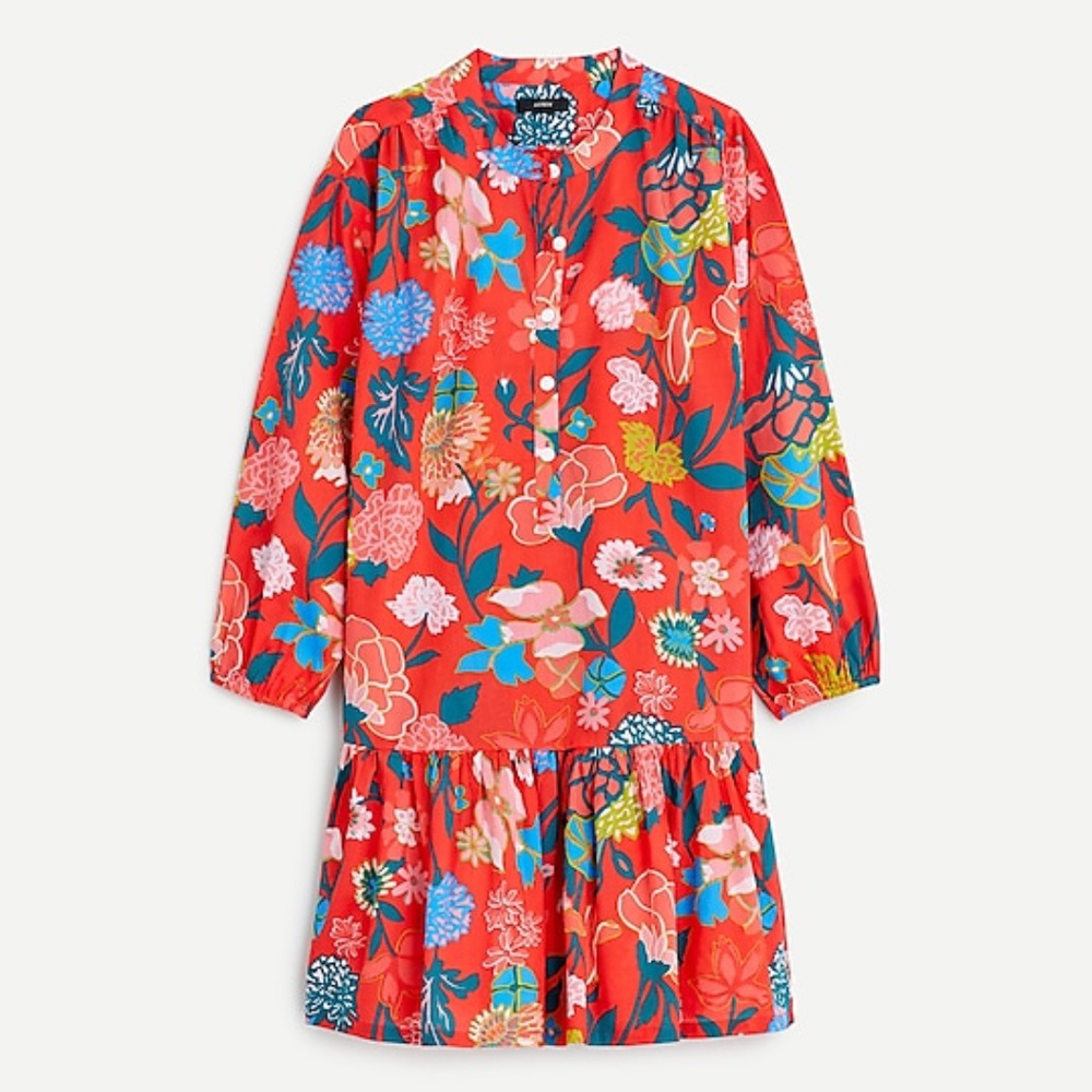 NWT J. Crew Swim Cover-Up Dress in Painted Floral